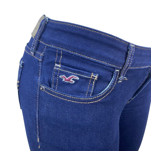 Hollister Women’s Dark Wash Denim Skinny Jeans Stretch Size 5S W27 L31 - Picture 5 of 9